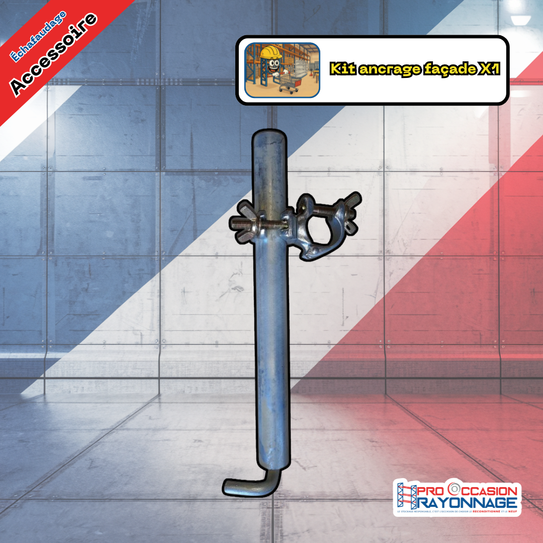 Kit d’ancrage façade pour échafaudage – compatible pliable et tour 