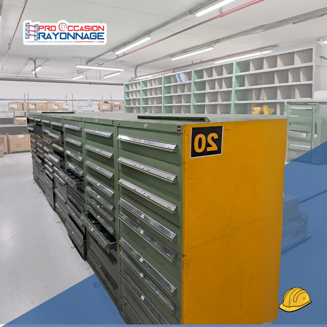 Armoire à tiroirs modulaire VIDMAR – Hauteur 1550mm, Largeur 760mm, Profondeur 750mm 