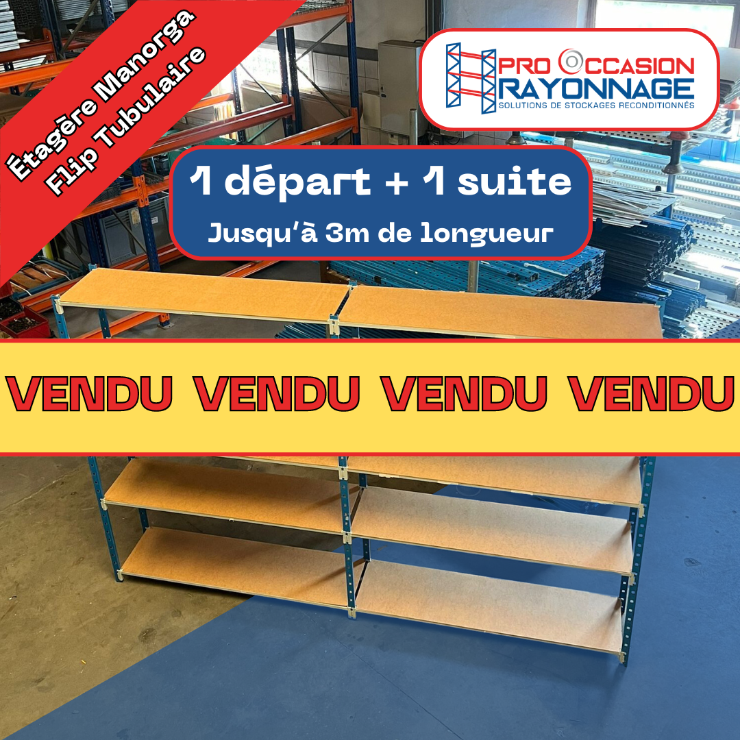 Étagère Manorga Flip Tubulaire - Configurable - [1 départ + 1 suite] 