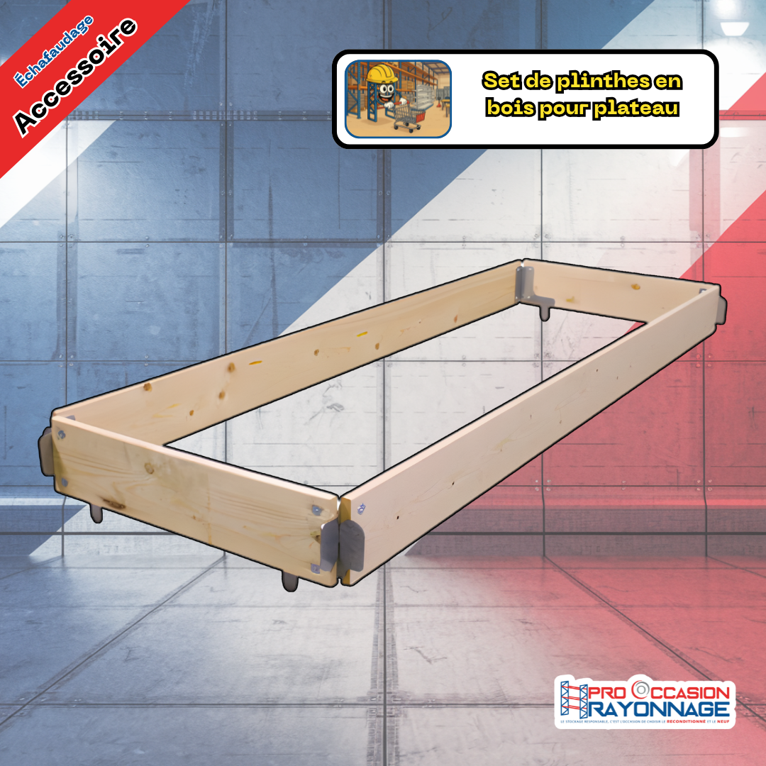 Set de plinthes en bois pour échafaudage -  Compatible échafaudages pliables et tours roulantes 