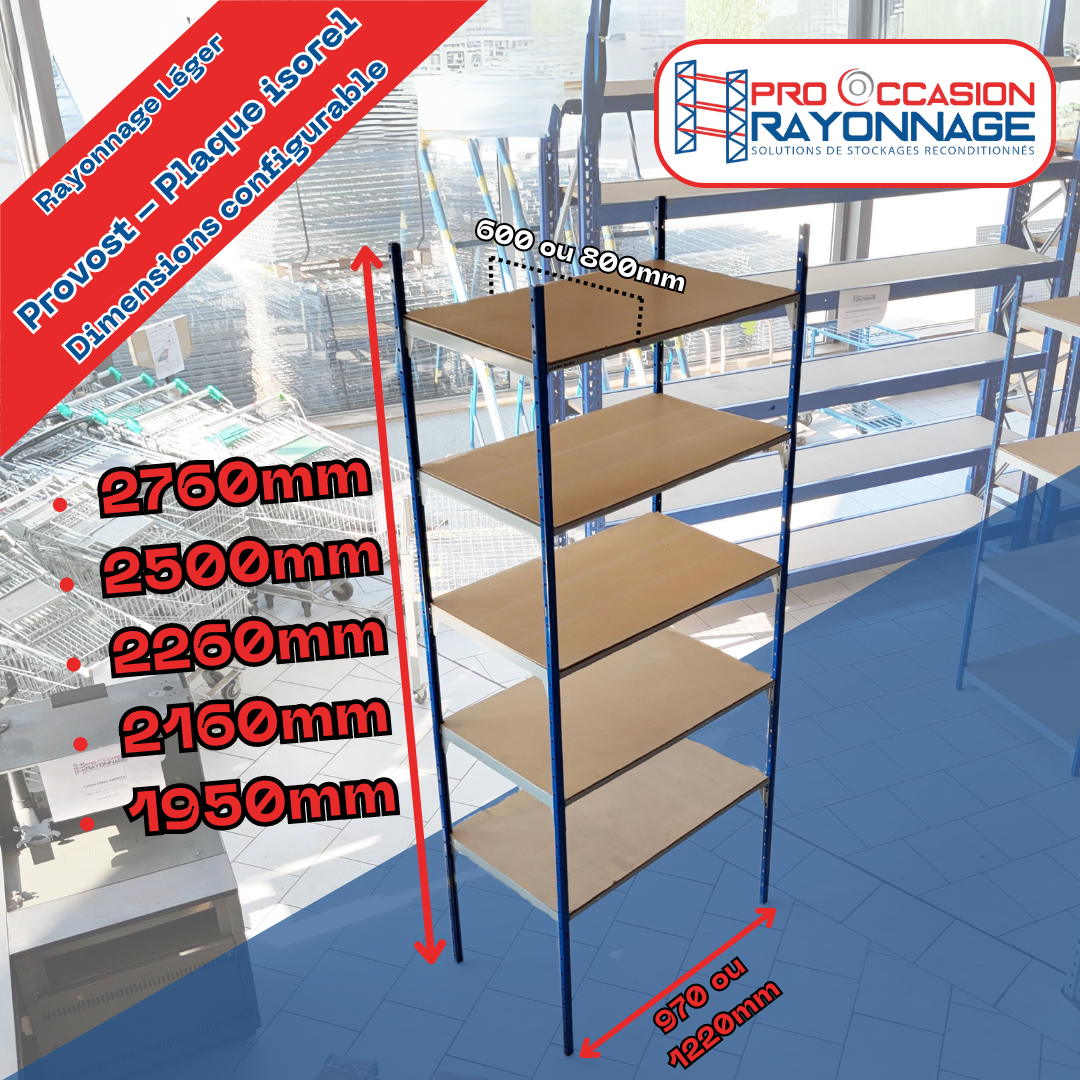 Étagère PROVOST - Plaque isorel - Configurable 