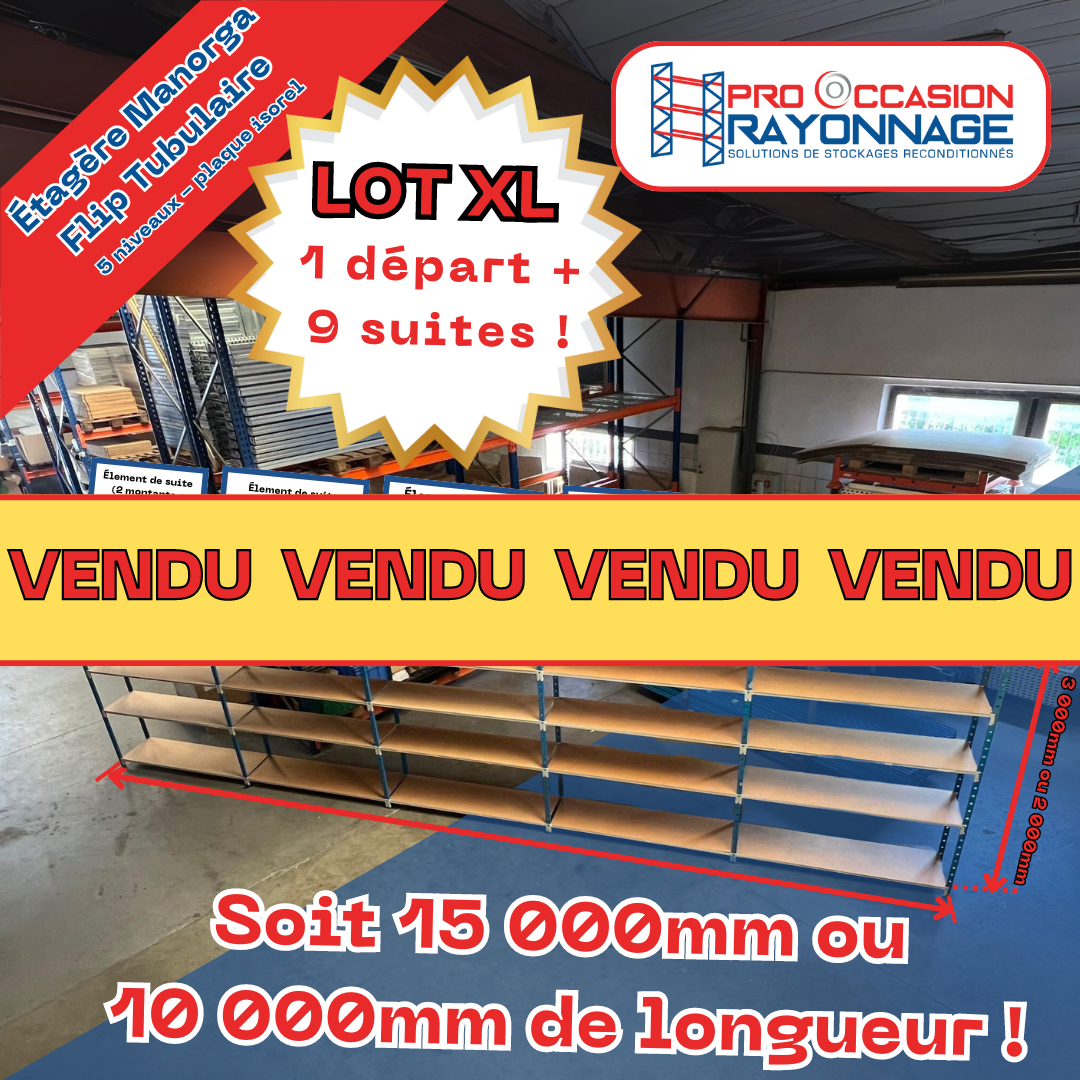 Étagère Manorga Flip Tubulaire - Configurable - [1 départ + 9 suites]  Lot XL 