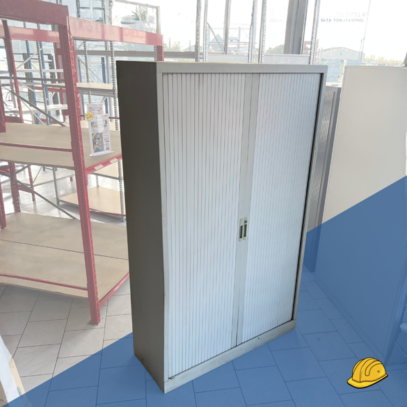 Armoire de bureau – 2 portes coulissantes – Grise