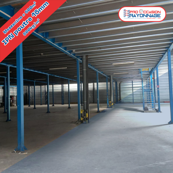Mezzanine industrielle 600 m² – Charge 800 kg/m²