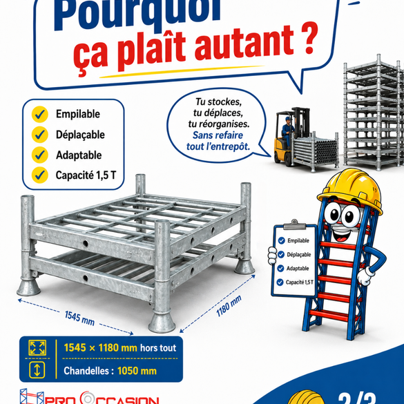 Manurack d'occasion | Palrack 1,5 tonne disponible immédiatement | Pro Occasion Rayonnage