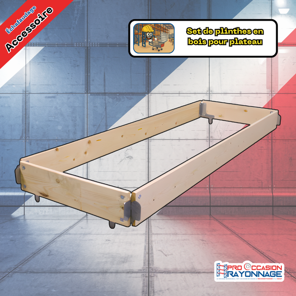 Set de plinthes en bois pour échafaudage -  Compatible échafaudages pliables et tours roulantes