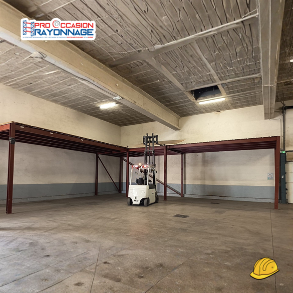 Mezzanine industrielle en L – 75 m² - couleur marron