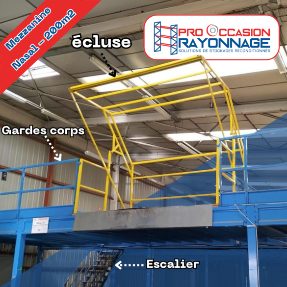 Mezzanine Industrielle Nasal 200m² –  Modulable et performante