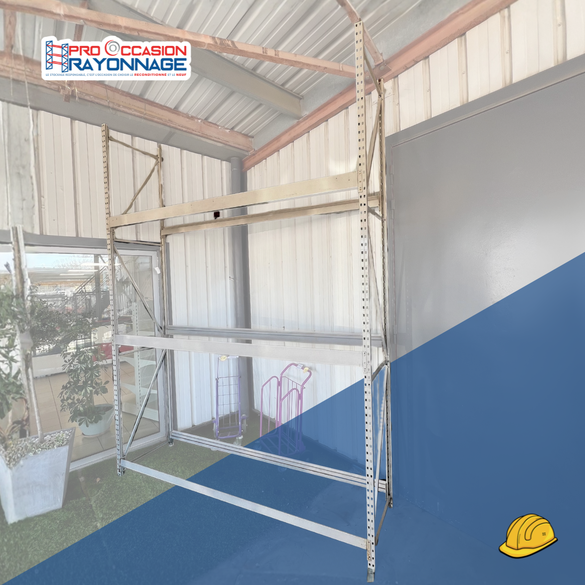 [LOT]  rayonnage mi-lourd ESMENA - Hauteur 3500mm, Profondeur 630mm - 5 échelles + 5 niveaux