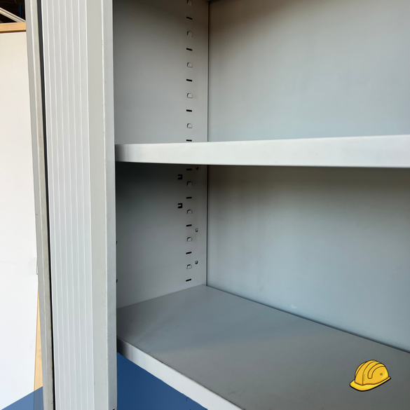 Armoire de bureau – 2 portes coulissantes – Grise