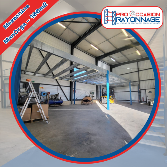 Mezzanine industrielle ManOrga - 100m² - Robuste et Modulaire