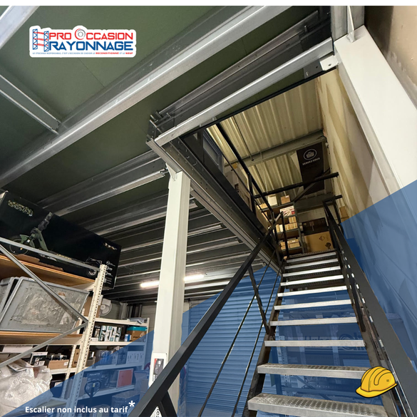 Mezzanine industrielle DUWIC - 300kg/m² -  Blanche – 70 m²