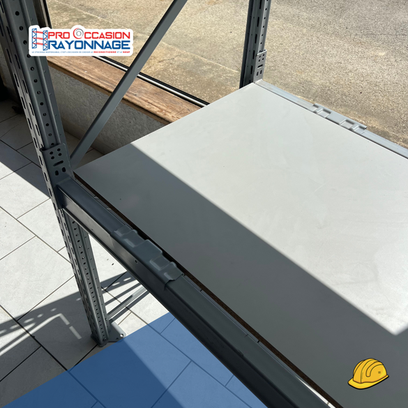 Rayonnage mi-lourd Tegormetall – H3000 mm - Profondeur configurable selon 2 dimensions